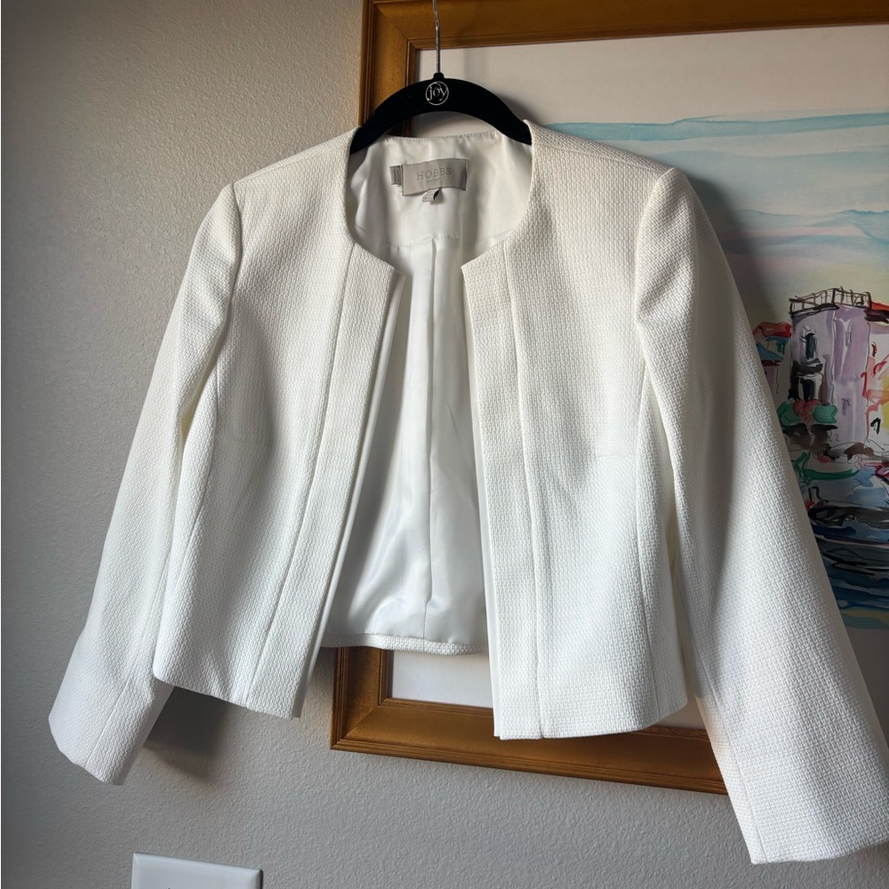Hobbs London white blazer size 2 US
